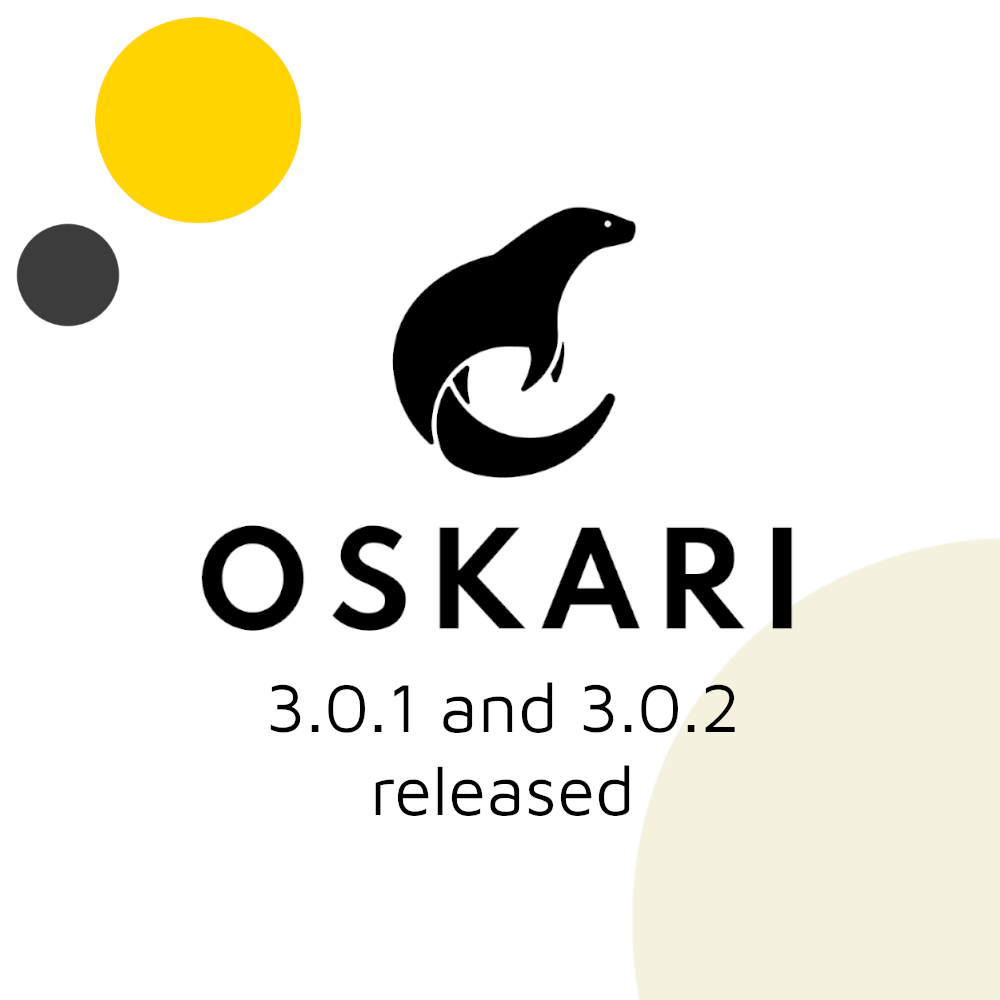 A decorative picture to announce the latest Oskari releases