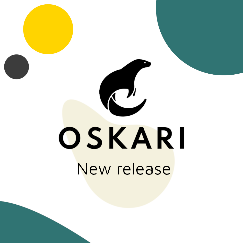 A decorative picture that announces a new Oskari release.