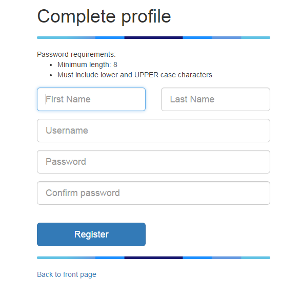 Complete user profile