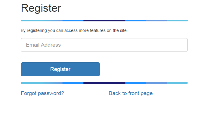 Registration form