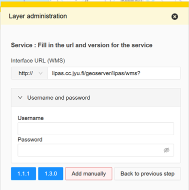 Selecting layer type
