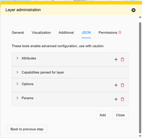 Layer form tab JSON