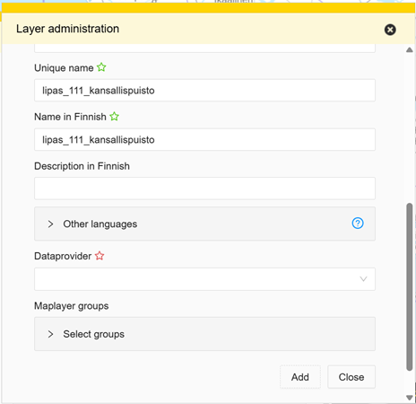 Generic layer form end